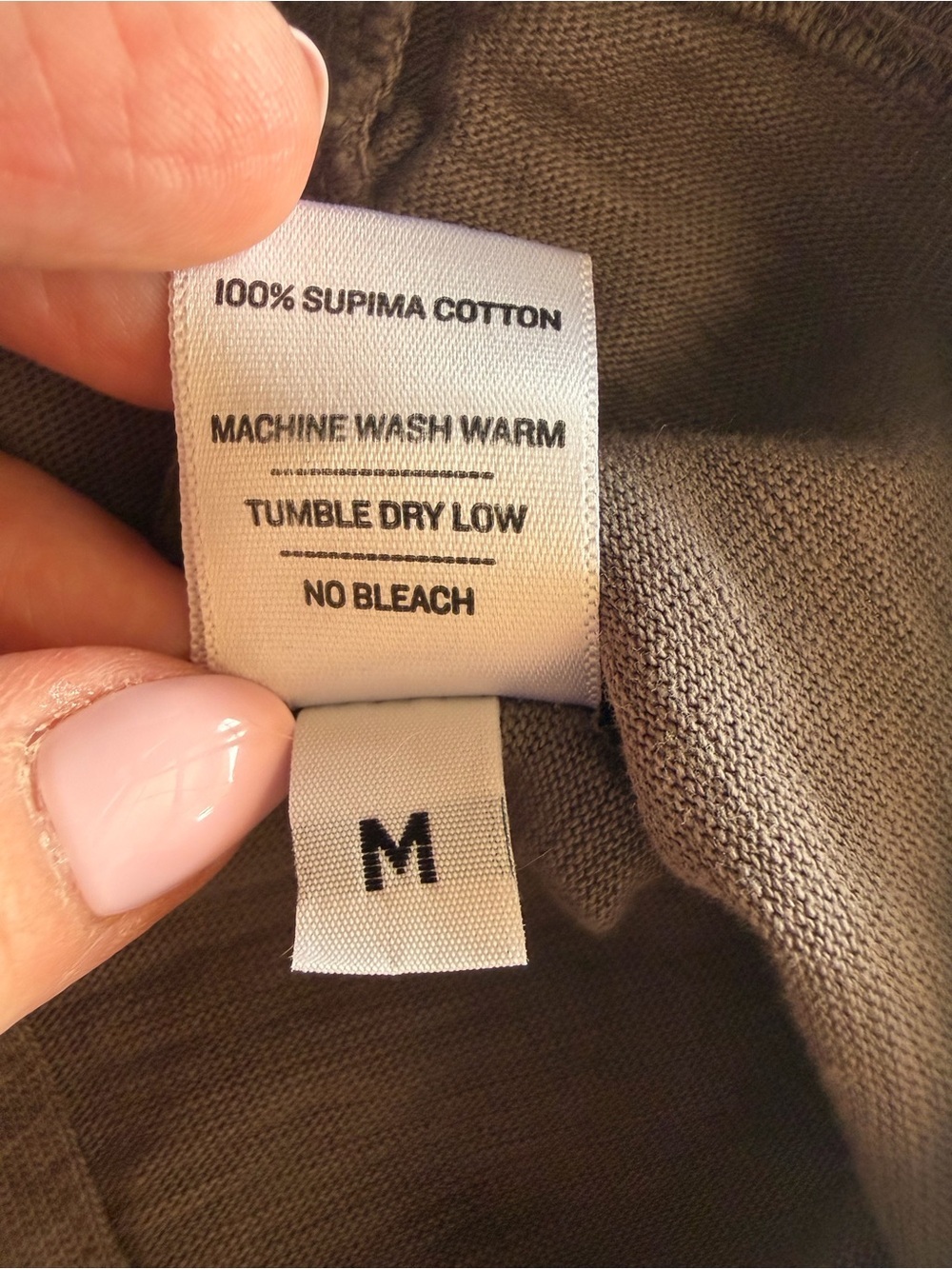 American Giant Supima Cotton Long Sleeve Top Gray Size Medium Soft Tee Essential - Picture 5 of 5